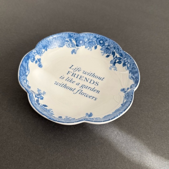 Blue and White Floral Friendship Decorative Trinkets Memorabilia 6”Plate Gift - Picture 4 of 9